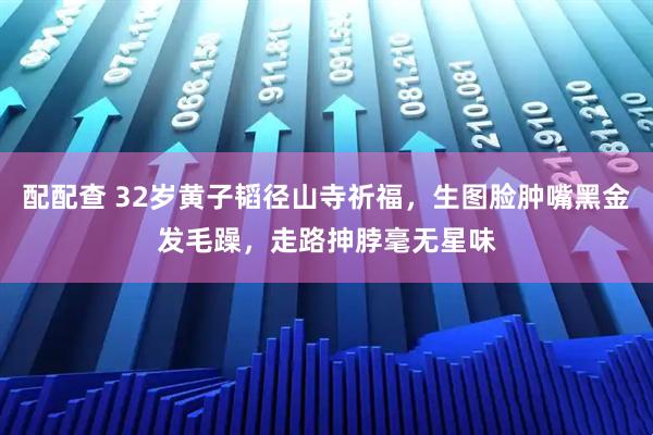 配配查 32岁黄子韬径山寺祈福，生图脸肿嘴黑金发毛躁，走路抻脖毫无星味